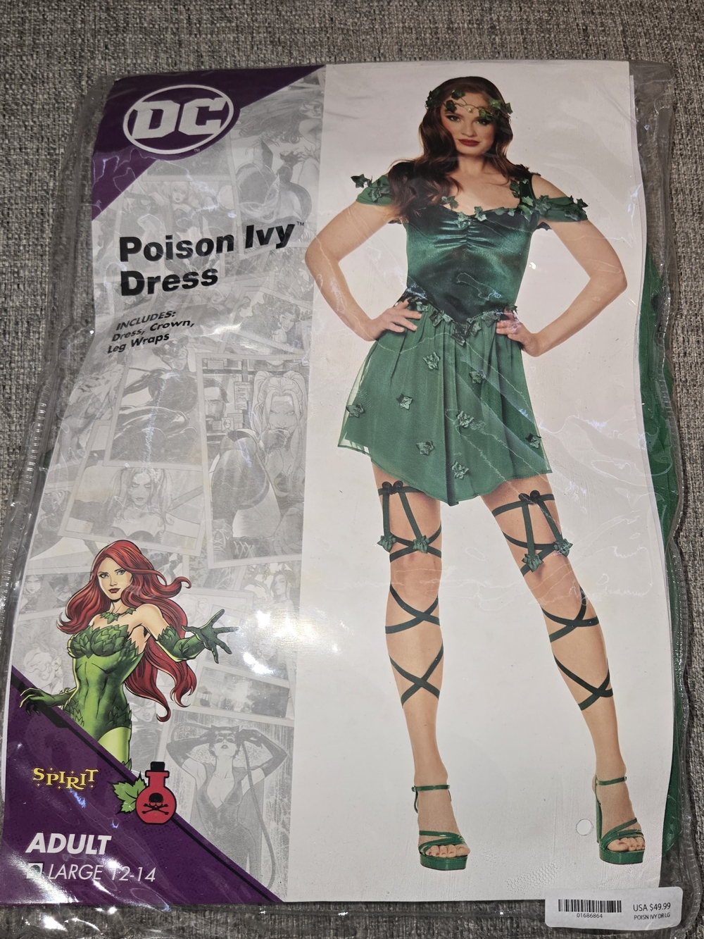 DC Poison Ivy Mini Dress Costume in Green